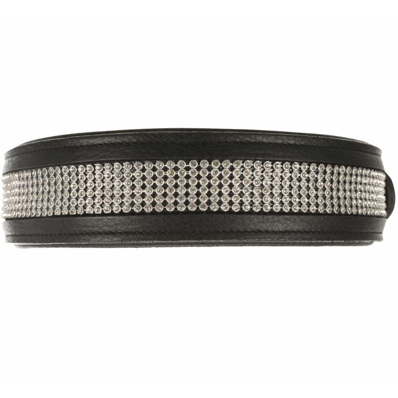 Trixie Active Comfort halsband med strass, M–L: 44–52 cm/35 mm, svart