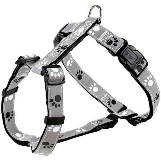 Krūšu siksna : Trixie Silver Reflect H-Harness "XS-S", 30-40cm/15mm