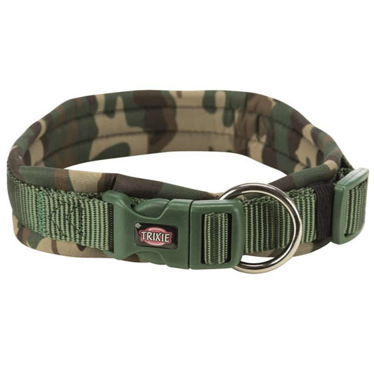 Kakla siksna : Trixie Premium collar, extra wide neoprene padding, M–L: 42–48 cm/20 mm, camouflage