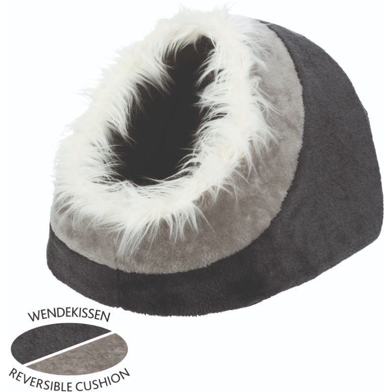 Trixie Minou cave, 35 × 26 × 41 cm, dark grey/light grey