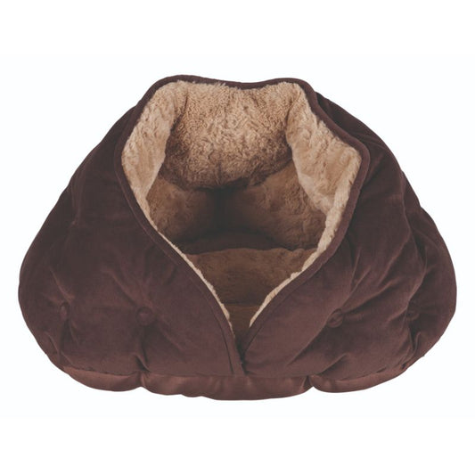 Guļvieta dzīvniekiem : Trixie Malu Cuddly Cave, 47 x 27 x 41 cm, brown/light brown