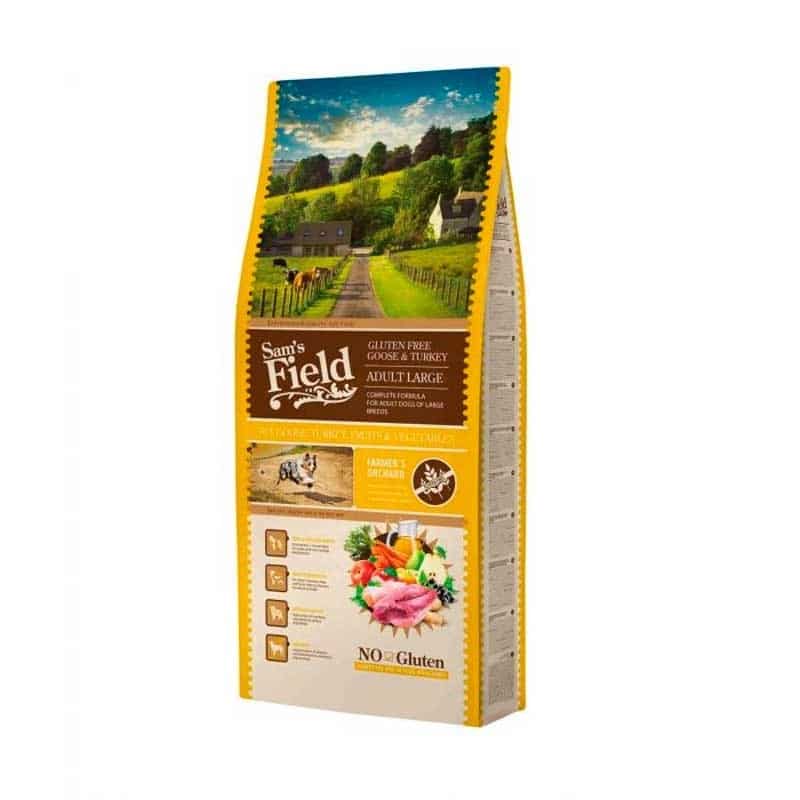 Sams Field Dry Dog Food Large with Goose and Turkey, 13 kg