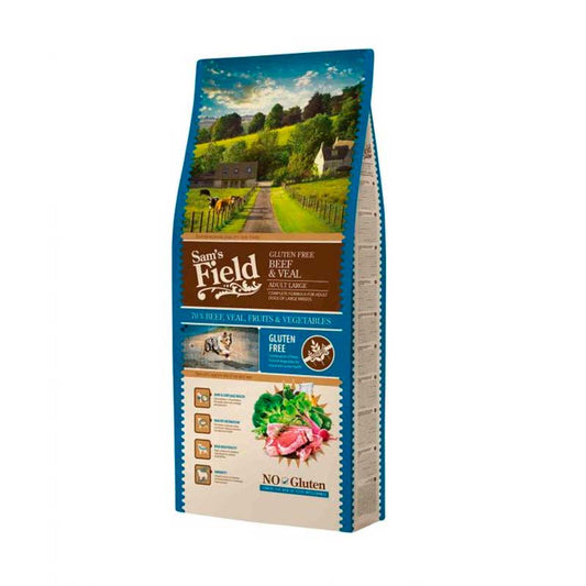 Sams Field Dry Dog Food Adult Large with Beef and Veal, 13 kg
