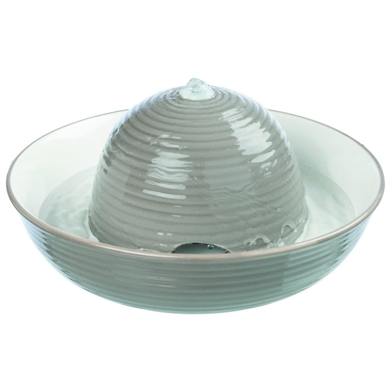 Trixie Vital Flow drickfontän, keramik, 1.5 l/ø 28 × 12 cm, grå/vit