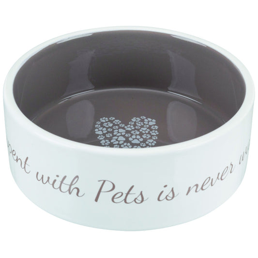 Bļoda dzīvniekiem, keramika : Trixie Pets Home bowl, ceramic, 0.3 l/ø 12 cm, cream/taupe