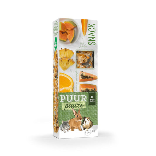 Papildbarība grauzējiem : Witte Molen Puur PAUZE gourmet Nagesticks for Rabbits and Rodents, 110g/2gab