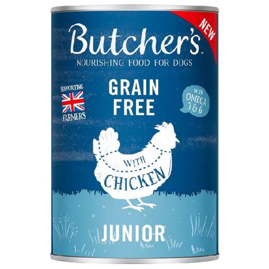 Butchers Wet Dog Food Original Junior with Chicken Chunks in Jelly, 400 g