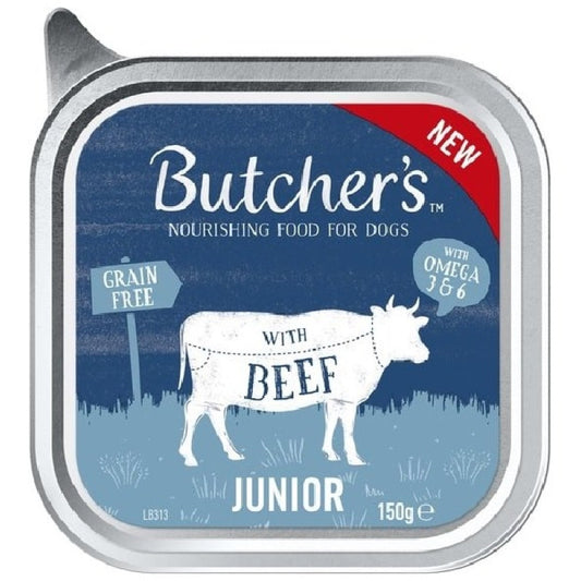 Butchers Wet Dog Food Original Junior with Beef Pate, 150 g