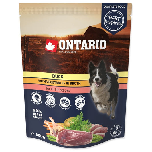 Ontario mitrā barība suņiem ar pīli, dārzeņiem biljonā, 300 g