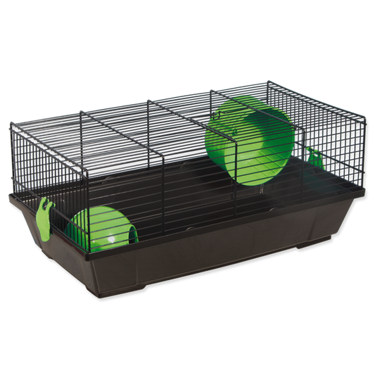 Būris : Placek Cage Viktor black, accessories green, 50.5*28*21cm