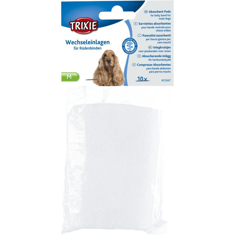 Trixie pads för magband för hanhundar, M, 10 st
