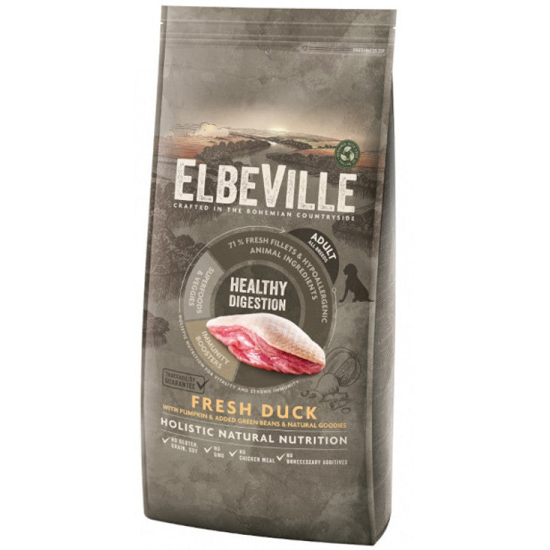 Elbeville Dry Dog Food Adult All Breeds with Fresh Duck Healthy Digestion 20 kg