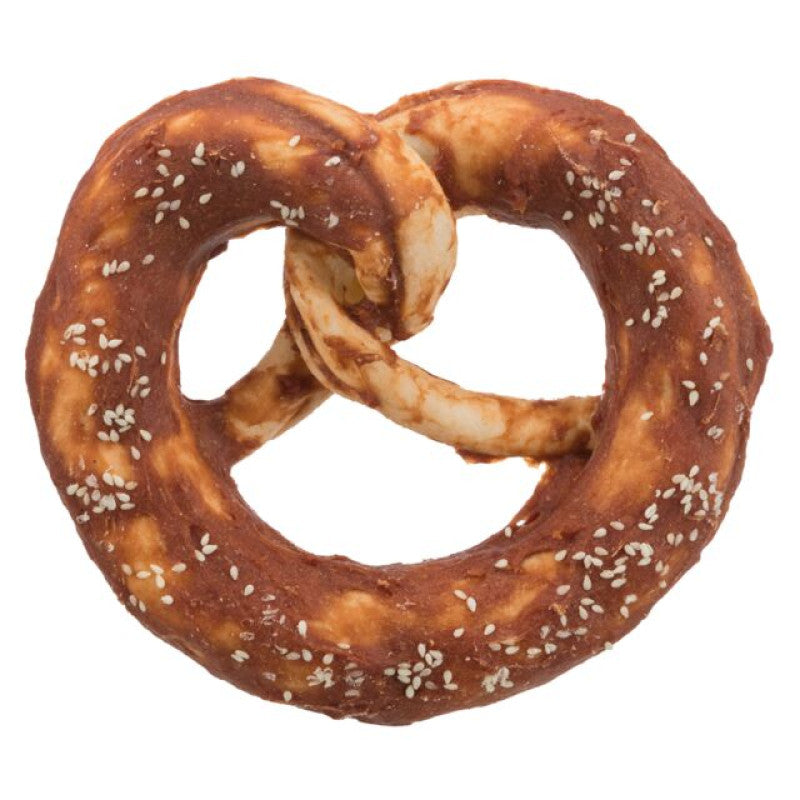 Gardums suņiem : Trixie Denta Fun Duck Pretzel, bulk, ø 10cm, 75g/iepak. 50 gab