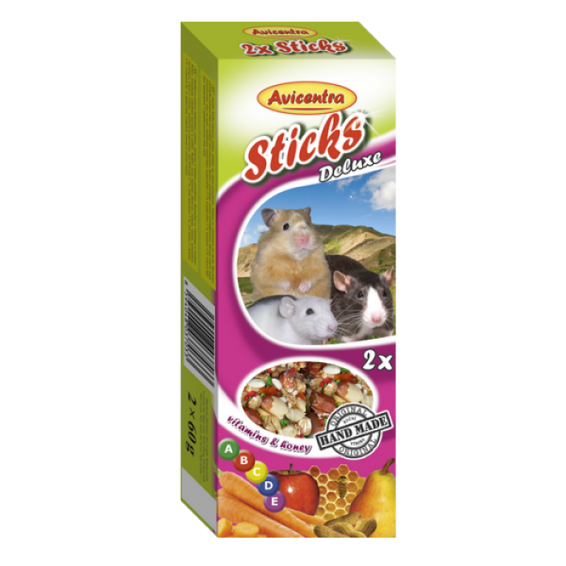 Avicentra Sticks honey for small rodents, 2x60g