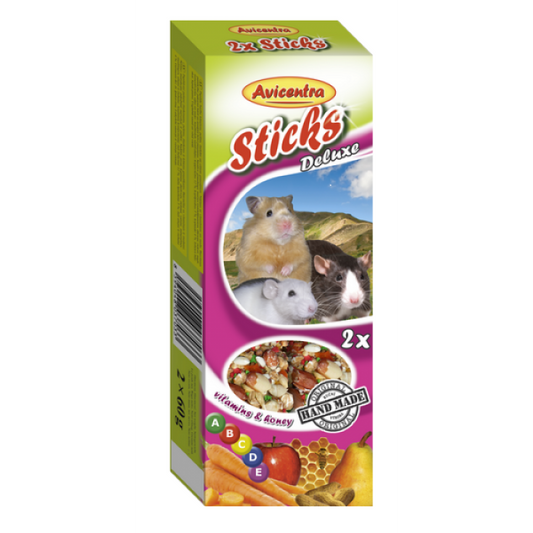 Avicentra Sticks honey for small rodents, 2x60g