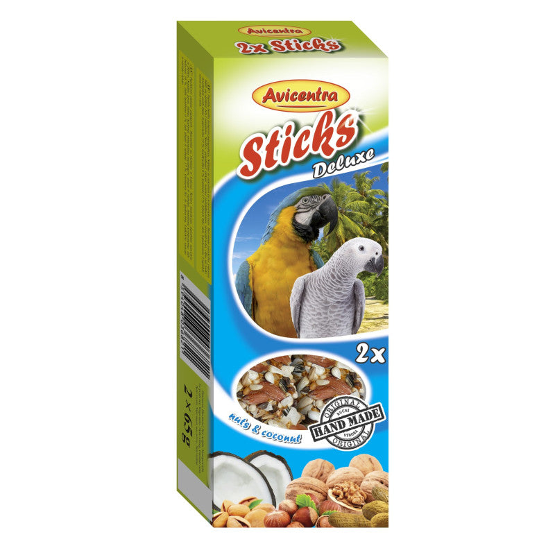 Avicentra Sticks nutty for big parrots, 2x65g