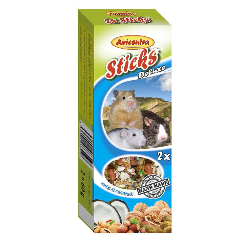 Avicentra Sticks nutty for small rodents, 2x60g