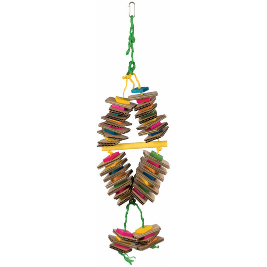 TRIXIE Wooden Toy with Sisal Rope, Colourful, 18*35 cm