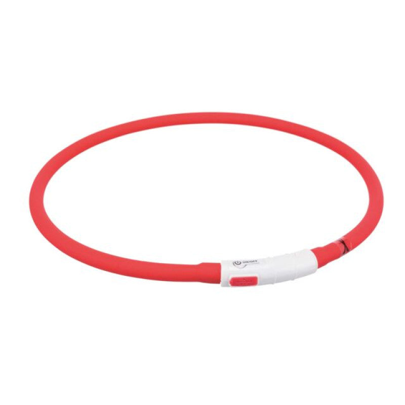 Trixie Blitzlichtring USB, Silikon, XS–XL: 70 cm/ø 10 mm, rot