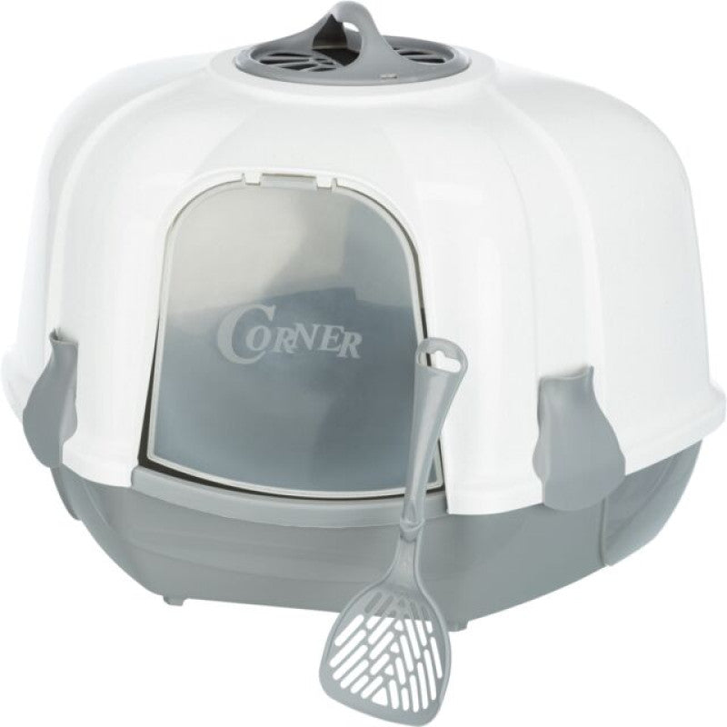 Slēgta kaķu tualete - Trixie Maro corner litter tray, with hood, 60 × 43 × 52 cm