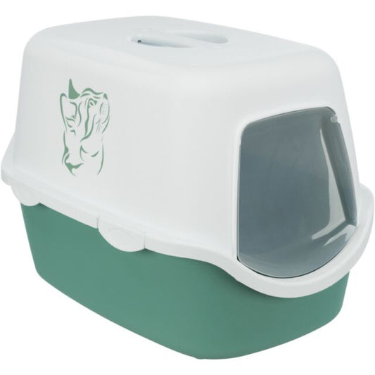 Trixie Vico cat litter tray printed, with hood, 40 × 40 × 56 cm