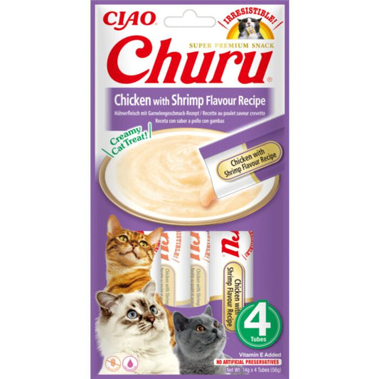 Churu Puree Cat Chicken/Shrimps 14GX4 N12