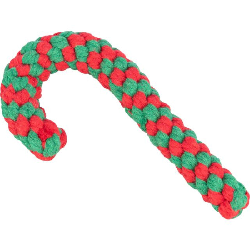 Trixie Xmas playing rope candy cane , 19 cm