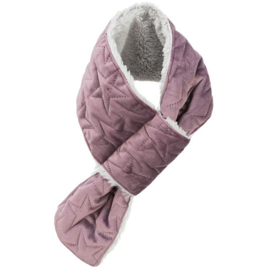 Xmas Estelle scarf, velvet look/ plush Light lilac, green