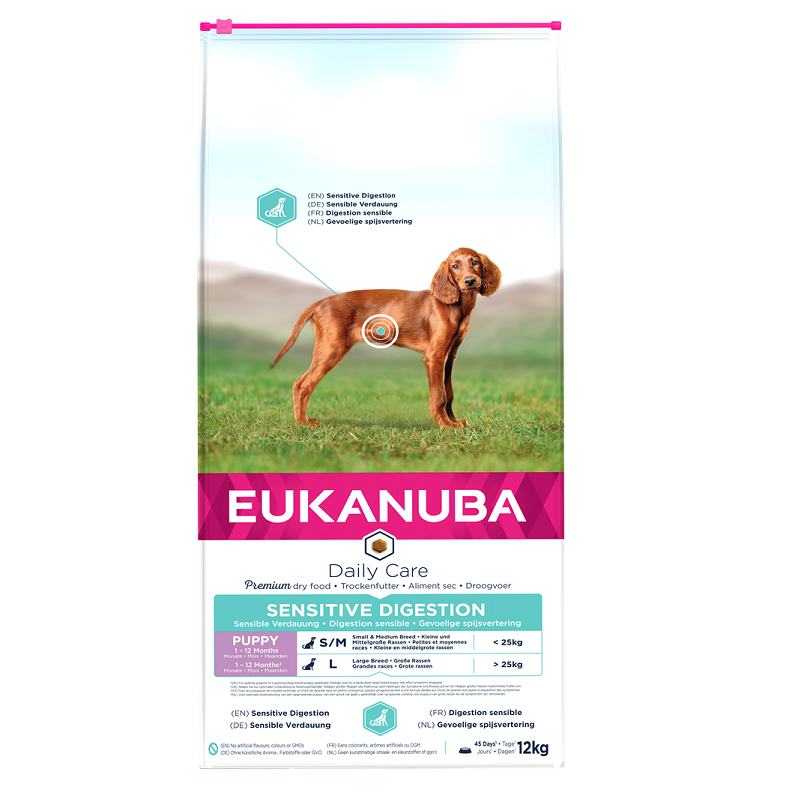 Eukanuba Dry Dog Food Puppy ALL Sensitive Digestion, 12 kg