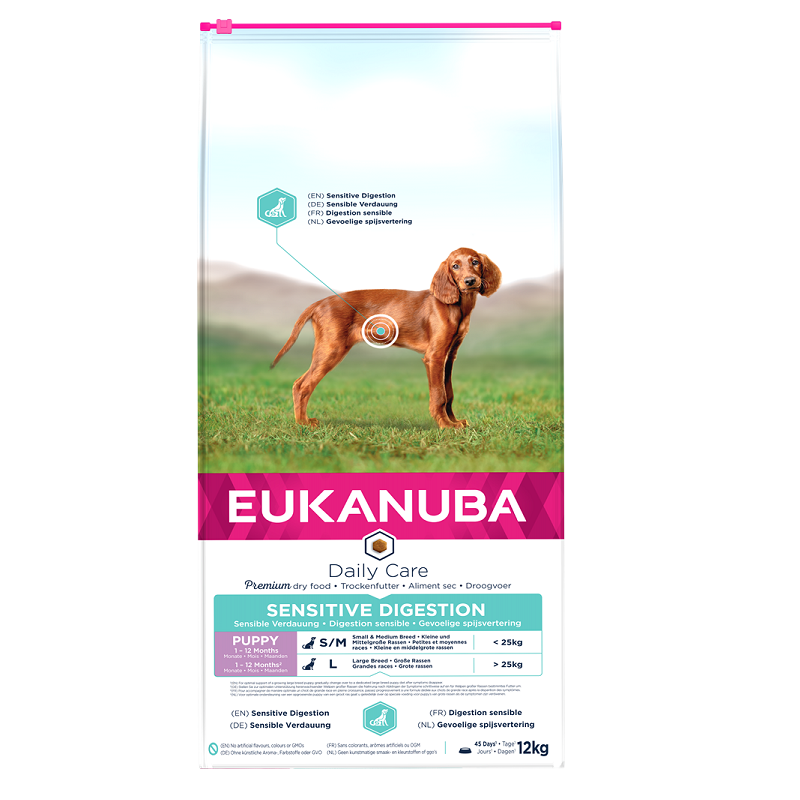 Eukanuba Dry Dog Food Puppy Sensitive Digestion, 12 kg