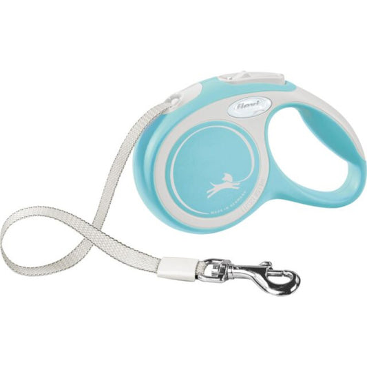 Inerces pavada suņiem - Flexi New COMFORT, tape leash, XS: 3 m, up to 12kg, light blue