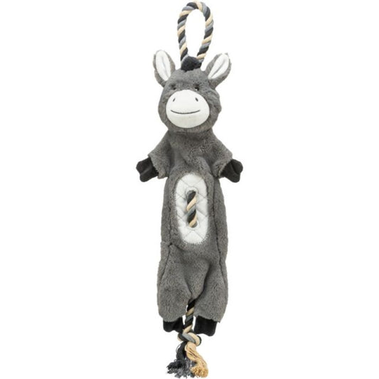 Trixie Donkey, plush/rope, recycled, 66 cm