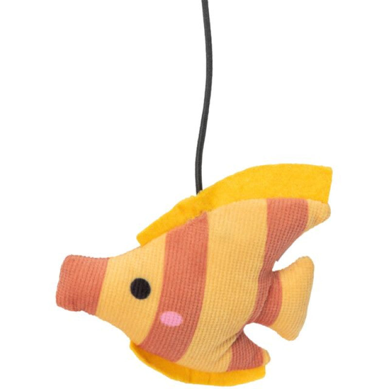 Rotaļlieta kaķiem - Trixie Playing rod fish, plastic/plush, 46 cm