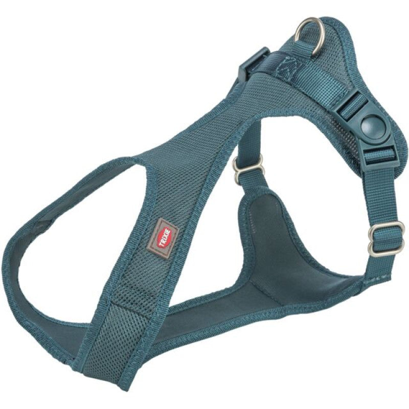 Trixie Premium Trekkinggeschirr, S–M: 44–53 cm/20 mm, ozean/graphit