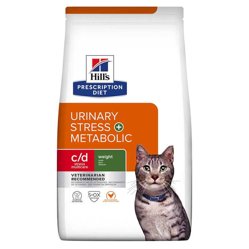 Hill's c/d Multicare Stress + Metabolic Cat Dry Food With Chicken, 1,5kg