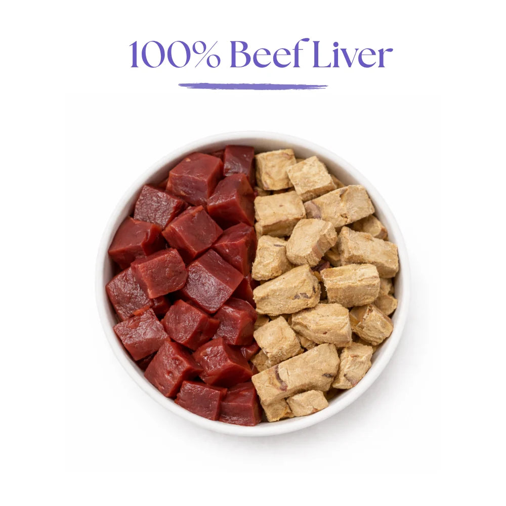 Dr Malou Freeze-Dried Meat Chunks with Beef Liver for Dogs, 50g