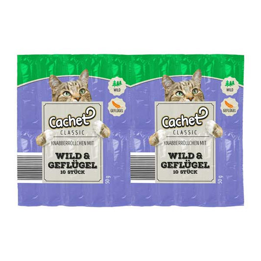 Cachet Chicken & Wild Game Cat Snack - Healthy & Tasty Treats 10x5g