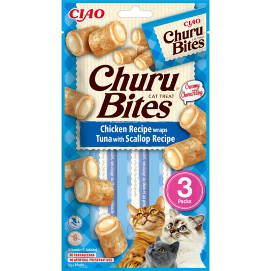 Churu Bites Cat Chicken Tuna/Scallop 10Gx3 N12