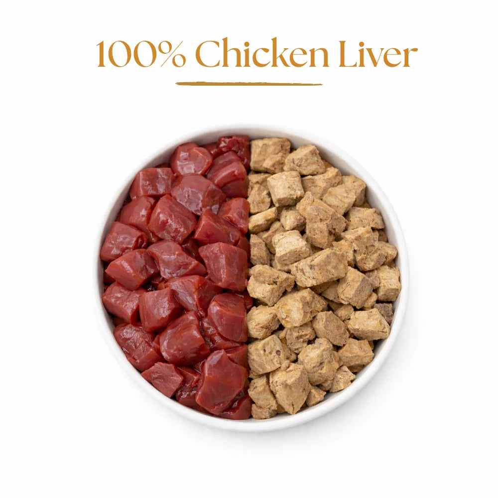 Dr Malou Freeze-Dried Meat Chunks with Chicken Liver for Dogs and Cats, 50g