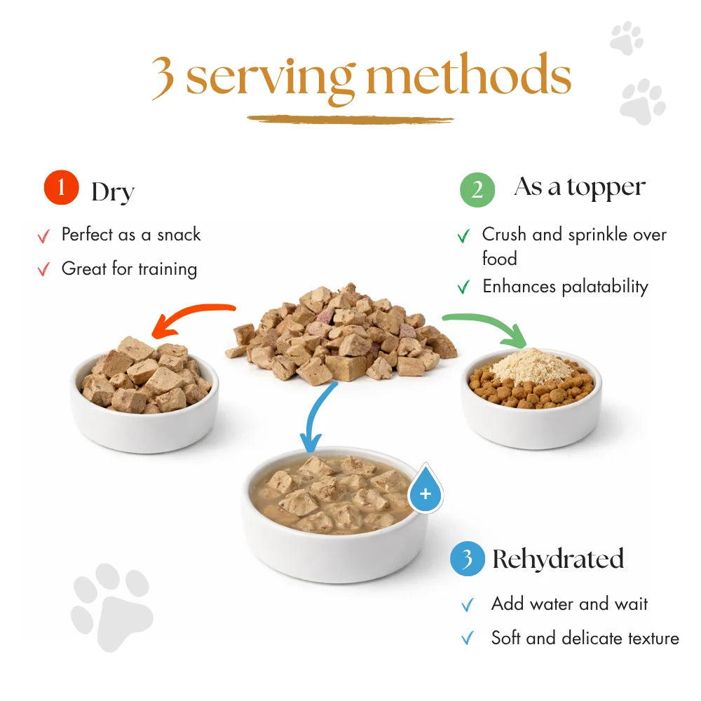 Dr Malou Freeze-Dried Meat Chunks with Chicken Liver for Dogs and Cats, 50g