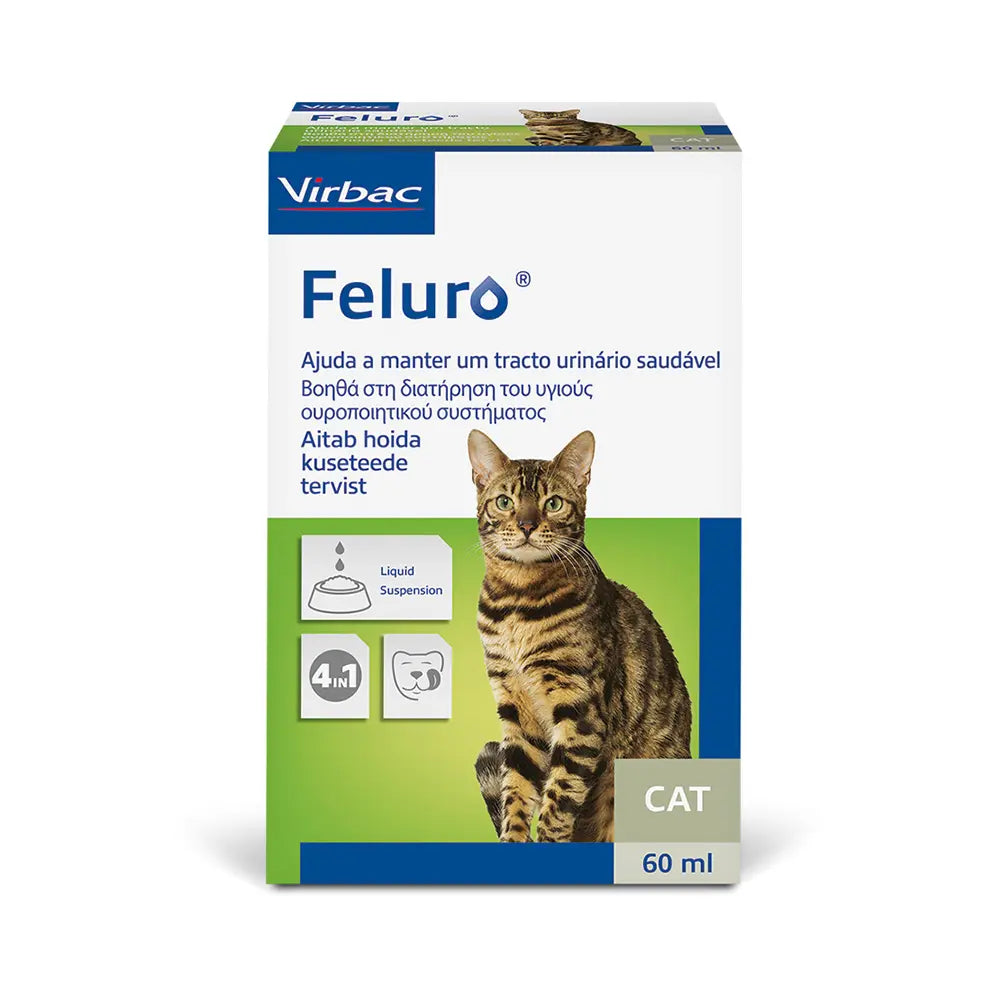 Virbac Feluro 60 ml Oral Suspension – Complementary Feed for Cats