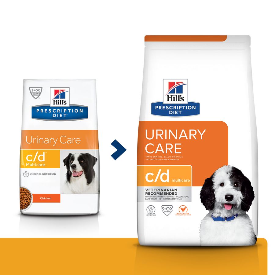 Hill's c/d Multicare Urinary Trockenfutter für Hunde mit Hühnergeschmack, 1,5 kg