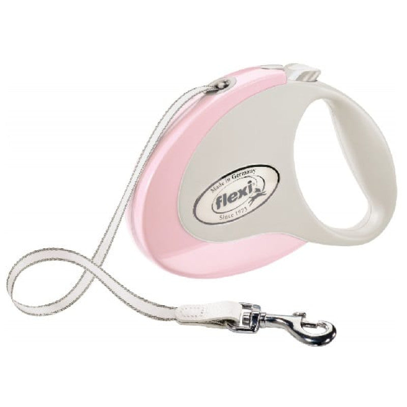 Inerces pavada suņiem - Flexi STYLE, tape leash, S: 3 m, pink