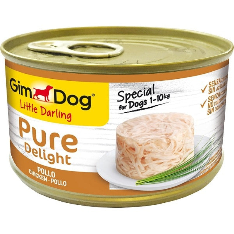 GimDog Nassfutter für Hunde Little Darling Pure Delight mit Huhn, 150 g