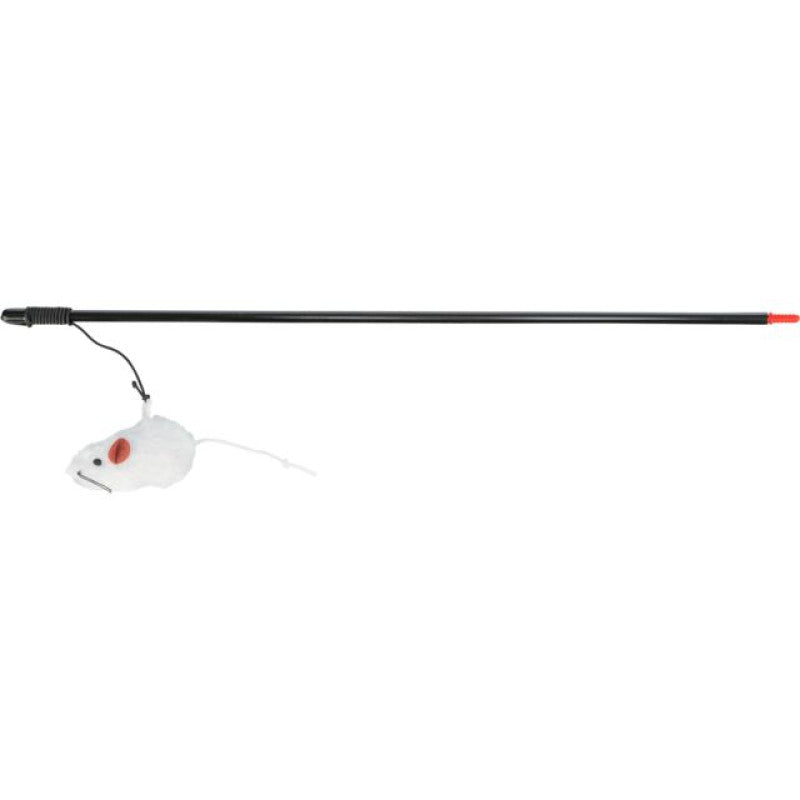 Rotaļlieta kaķiem : Trixie Playing rod mouse, plastic/plush, catnip, 100 cm