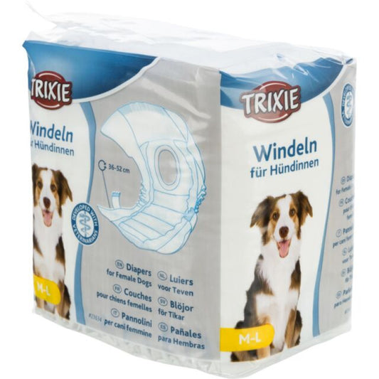 Trixie Diapers for dogs, 12 pcs, M-L, 36-52cm