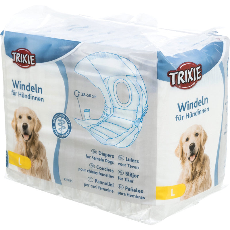 Trixie blöjor för hundar, 12 st, L, 38-56cm