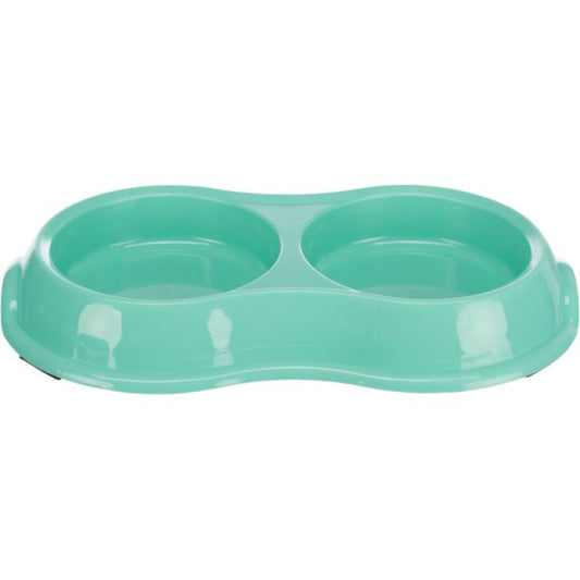 Trixie Double bowl, light-weight version, 2 × 0.2 l/ø 11 cm/26 × 4 × 14 cm