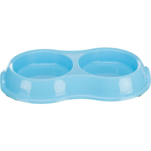 Trixie Double bowl, light-weight version, 2 × 0.2 l/ø 11 cm/26 × 4 × 14 cm