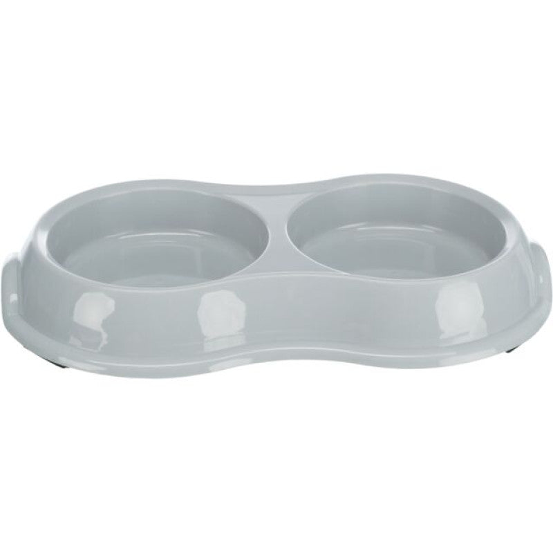 Trixie Double bowl, light-weight version, 2 × 0.2 l/ø 11 cm/26 × 4 × 14 cm